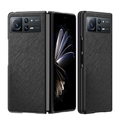 Luxury Leather Matte Finish and Plastic Back Cover Case S08 for Xiaomi Mix Fold 2 5G Black