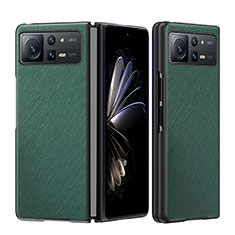 Luxury Leather Matte Finish and Plastic Back Cover Case S08 for Xiaomi Mix Fold 2 5G Green