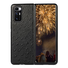 Luxury Leather Matte Finish and Plastic Back Cover Case S11 for Xiaomi Mix Fold 5G Black