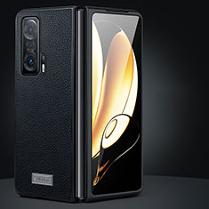 Luxury Leather Matte Finish and Plastic Back Cover Case SD1 for Huawei Honor Magic Vs 5G Black