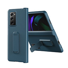 Luxury Leather Matte Finish and Plastic Back Cover Case Z08 for Samsung Galaxy Z Fold2 5G Green