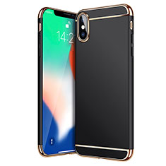 Luxury Metal Frame and Plastic Back Case C02 for Apple iPhone Xs Black