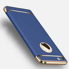Luxury Metal Frame and Plastic Back Case F02 for Apple iPhone SE Blue