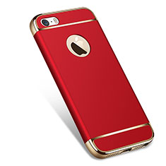Luxury Metal Frame and Plastic Back Case for Apple iPhone SE Red