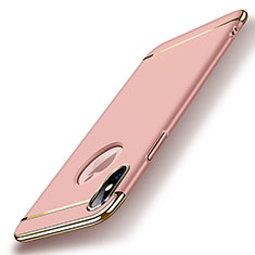 Luxury Metal Frame and Plastic Back Case for Apple iPhone X Rose Gold