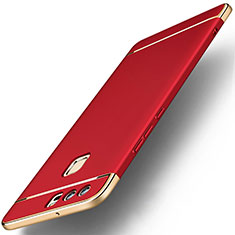 Luxury Metal Frame and Plastic Back Case for Huawei P9 Plus Red