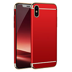 Luxury Metal Frame and Plastic Back Case M01 for Apple iPhone X Red