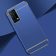 Luxury Metal Frame and Plastic Back Cover Case for Oppo K9 5G Blue