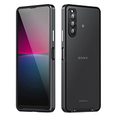 Luxury Metal Frame and Plastic Back Cover Case for Sony Xperia 10 IV Black