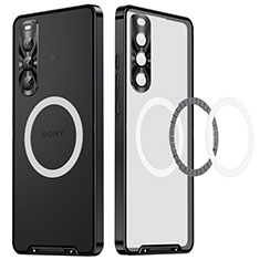 Luxury Metal Frame and Plastic Back Cover Case for Sony Xperia 10 V Black