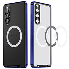 Luxury Metal Frame and Plastic Back Cover Case for Sony Xperia 10 V Purple