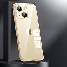 Luxury Metal Frame and Plastic Back Cover Case JL1 for Apple iPhone 13 Gold