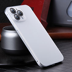 Luxury Metal Frame and Plastic Back Cover Case LF2 for Apple iPhone 13 Pro Max Silver