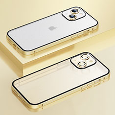 Luxury Metal Frame and Plastic Back Cover Case LF3 for Apple iPhone 13 Gold