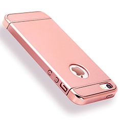 Luxury Metal Frame and Plastic Back Cover Case M01 for Apple iPhone 5 Rose Gold