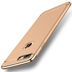 Luxury Metal Frame and Plastic Back Cover Case M01 for Apple iPhone 8 Plus Gold