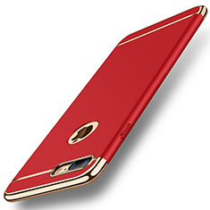 Luxury Metal Frame and Plastic Back Cover Case M01 for Apple iPhone 8 Plus Red