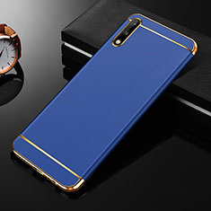 Luxury Metal Frame and Plastic Back Cover Case M01 for Huawei Enjoy 10 Blue