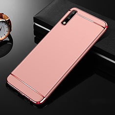 Luxury Metal Frame and Plastic Back Cover Case M01 for Huawei Enjoy 10 Rose Gold