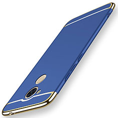 Luxury Metal Frame and Plastic Back Cover Case M01 for Huawei Enjoy 6S Blue
