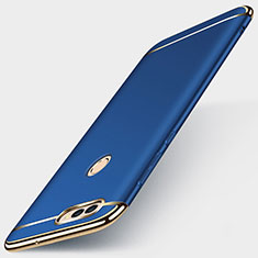 Luxury Metal Frame and Plastic Back Cover Case M01 for Huawei Enjoy 7S Blue