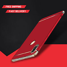 Luxury Metal Frame and Plastic Back Cover Case M01 for Huawei Enjoy 9 Plus Red