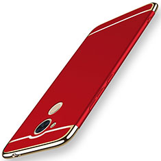 Luxury Metal Frame and Plastic Back Cover Case M01 for Huawei Honor 6C Pro Red