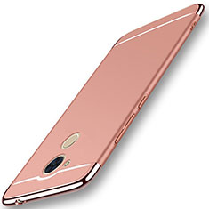 Luxury Metal Frame and Plastic Back Cover Case M01 for Huawei Honor 6C Pro Rose Gold