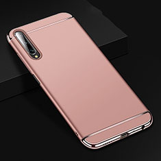 Luxury Metal Frame and Plastic Back Cover Case M01 for Huawei Honor 9X Pro Rose Gold