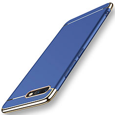 Luxury Metal Frame and Plastic Back Cover Case M01 for Huawei Honor V10 Blue