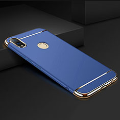 Luxury Metal Frame and Plastic Back Cover Case M01 for Huawei Honor V10 Lite Blue