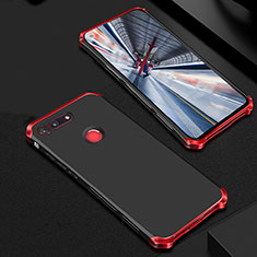 Luxury Metal Frame and Plastic Back Cover Case M01 for Huawei Honor View 20 Red and Black