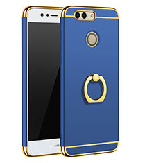 Luxury Metal Frame and Plastic Back Cover Case M01 for Huawei Nova 2 Blue