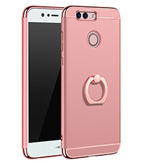 Luxury Metal Frame and Plastic Back Cover Case M01 for Huawei Nova 2 Plus Rose Gold