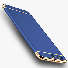 Luxury Metal Frame and Plastic Back Cover Case M01 for Huawei P10 Plus Blue