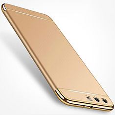 Luxury Metal Frame and Plastic Back Cover Case M01 for Huawei P10 Plus Gold