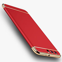 Luxury Metal Frame and Plastic Back Cover Case M01 for Huawei P10 Plus Red