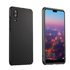 Luxury Metal Frame and Plastic Back Cover Case M01 for Huawei P20 Black