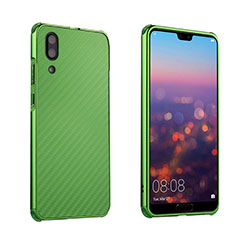 Luxury Metal Frame and Plastic Back Cover Case M01 for Huawei P20 Green