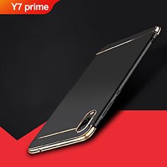 Luxury Metal Frame and Plastic Back Cover Case M01 for Huawei Y7 Prime (2019) Black