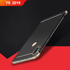 Luxury Metal Frame and Plastic Back Cover Case M01 for Huawei Y9 (2019) Black