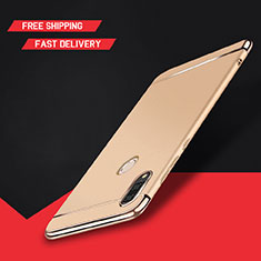 Luxury Metal Frame and Plastic Back Cover Case M01 for Huawei Y9 (2019) Gold