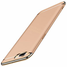 Luxury Metal Frame and Plastic Back Cover Case M01 for Oppo A12e Gold