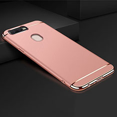 Luxury Metal Frame and Plastic Back Cover Case M01 for Oppo AX7 Rose Gold