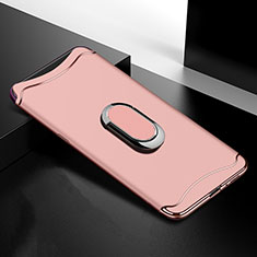 Luxury Metal Frame and Plastic Back Cover Case M01 for Oppo Find X Super Flash Edition Rose Gold