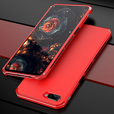 Luxury Metal Frame and Plastic Back Cover Case M01 for Oppo K1 Red