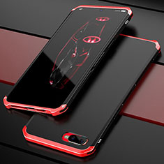 Luxury Metal Frame and Plastic Back Cover Case M01 for Oppo K1 Red and Black