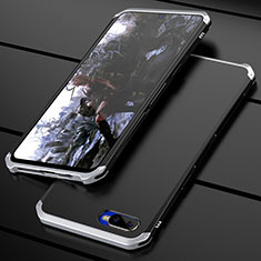 Luxury Metal Frame and Plastic Back Cover Case M01 for Oppo K1 Silver