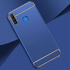 Luxury Metal Frame and Plastic Back Cover Case M01 for Realme C3 Blue