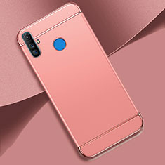 Luxury Metal Frame and Plastic Back Cover Case M01 for Realme C3 Rose Gold